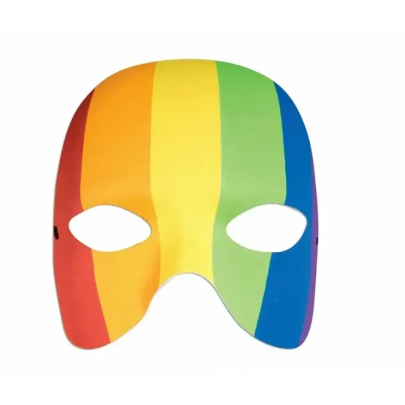 Shop All|Forum Novelties Rainbow Half Mask Mardi Gras/Pride March Adult Unisex Costume - cutbabycare.com | baby boutique & care hub