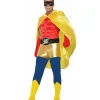 Shop All|Forum Novelties Satin Superhero Cape Halloween Party Costume Unisex Adult Yellow - cutbabycare.com | baby boutique & care hub