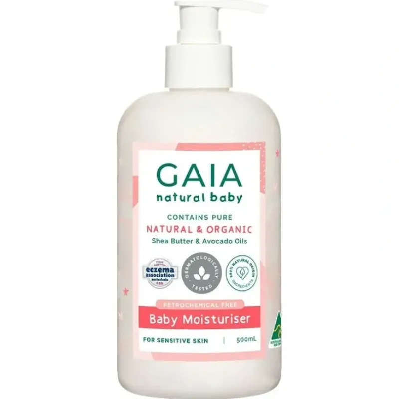 Shop All|Gaia 500ml Natural Baby Dry/Flaky/Rough Skin Moisturiser Face/Body 0m+ Organic - cutbabycare.com | baby boutique & care hub