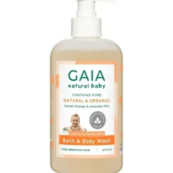Bath Potty|Gaia 500ml Pure/Organic Bath & Body Wash for Baby/Kids/Toddlers Vegan Friendly - cutbabycare.com | baby boutique & care hub