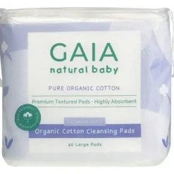 Bath Potty|Gaia Natural Baby Organic Cotton Cleansing Pads 40pk - cutbabycare.com | baby boutique & care hub