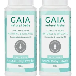 Shop All|Gaia 2x100g Natural/Pure/Organic Baby Powder Vegan Friendly/Talc Free Cornstarch - cutbabycare.com | baby boutique & care hub