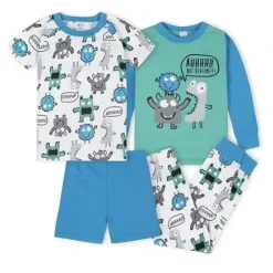 Shop All|Gerber Toddler/Baby Boys 4-Piece Monster Pajama Set - cutbabycare.com | baby boutique & care hub