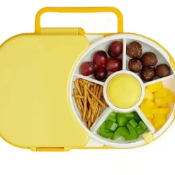 Health Safety|Gobe - Kids Lunchbox With Snack Spinner, Honey Yellow - cutbabycare.com | baby boutique & care hub