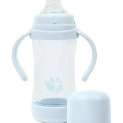 Health Safety|Green Sprouts - 5 Oz Glass & Sprout Ware Sip & Straw, Light Blueberry - cutbabycare.com | baby boutique & care hub
