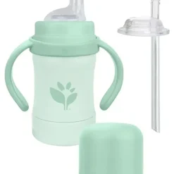 Health Safety|Green Sprouts - 6 Oz Sprout Ware Sip & Straw, Sage - cutbabycare.com | baby boutique & care hub