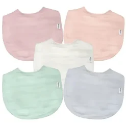 Shop All|Green Sprouts - 5Pk Organic Cotton Muslin Bibs, Rose - cutbabycare.com | baby boutique & care hub