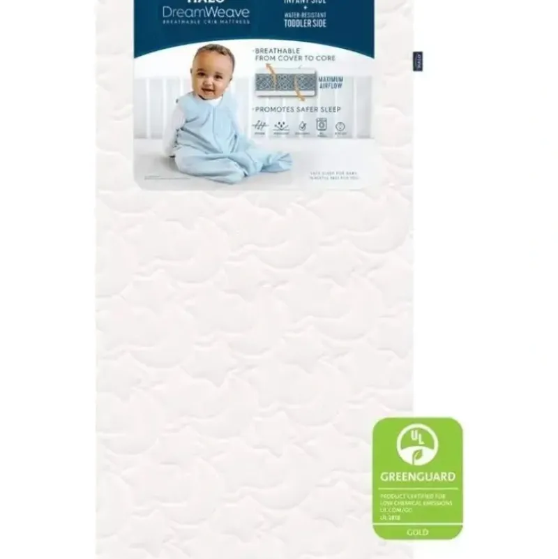 Shop All|Halo DreamWeave Breathable Crib Mattress - White - cutbabycare.com | baby boutique & care hub