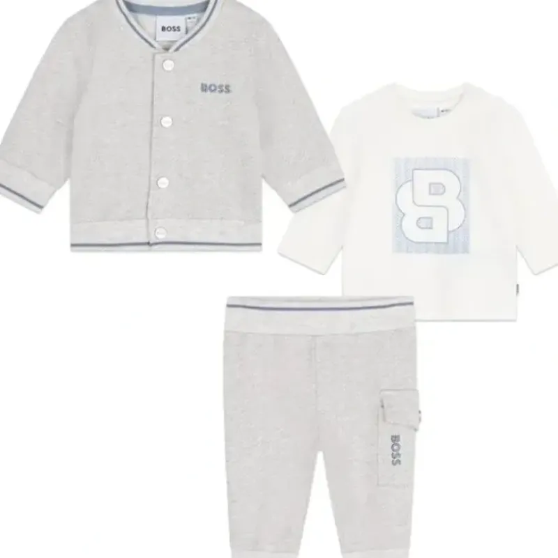 Shop All|Hugo Boss Baby - All Over Print Fleece Set, Grey - cutbabycare.com | baby boutique & care hub