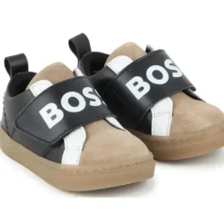Shop All|Hugo Boss Baby - Sneakers In Leather & Mesh, Black - cutbabycare.com | baby boutique & care hub