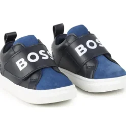 Shop All|Hugo Boss Baby - Sneakers With Elastic Logo, Navy - cutbabycare.com | baby boutique & care hub