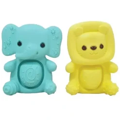 Shop All|Infantino - Wee Wild Ones - Teethimal Pop Pals, Elephant/Lion - cutbabycare.com | baby boutique & care hub
