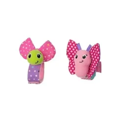 Shop All|Infantino Wrist Rattles, Butterfly and Lady Bug, Pink/Green/Purple - cutbabycare.com | baby boutique & care hub