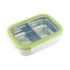 Shop All|Innobaby - Keepin' Fresh Stainless Steel Divided Bento Snack Box, 11 oz, Green - cutbabycare.com | baby boutique & care hub