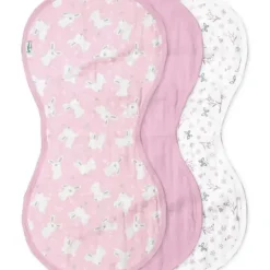 Shop All|Iplay - 3 Pk Muslin Burp Cloths Made From Organic Cotton, Pink Bunny - cutbabycare.com | baby boutique & care hub