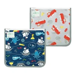 Shop All|Iplay - 2 Pk Reusable Insulated Sandwich Bags, Navy Pirate, 6M - cutbabycare.com | baby boutique & care hub