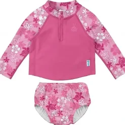 Shop All|Iplay - 2Pc Rashguard Set With Reusable Swim Diaper, Pink Hawaiian Turtle - cutbabycare.com | baby boutique & care hub