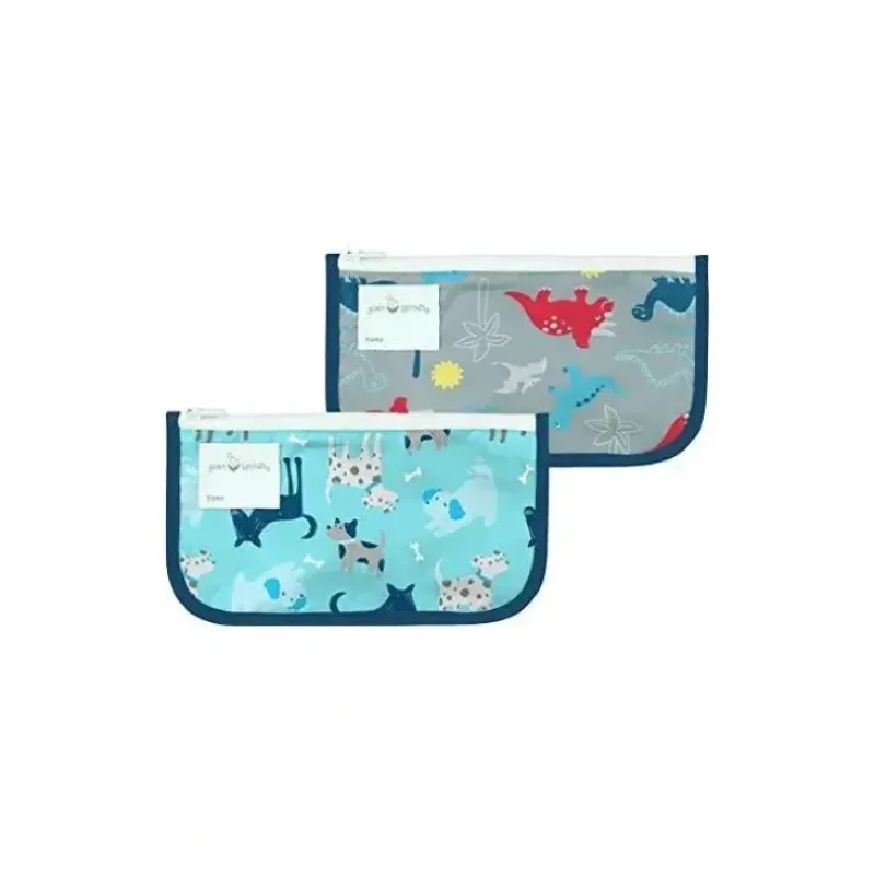 Shop All|Iplay - 2Pk Reusable Snack Bags, Aqua Dogs, 6M - cutbabycare.com | baby boutique & care hub