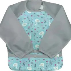 Shop All|Iplay - Snap & Go Easy-Wear Long Sleeve Bib, Aqua Swan - cutbabycare.com | baby boutique & care hub