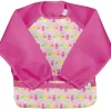 Health Safety|Iplay - Snap & Go Long Sleeve Bib, Pink Popsicles - cutbabycare.com | baby boutique & care hub
