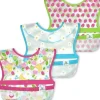 Health Safety|Iplay - Snap & Go Wipe-Off Bibs (3Pk), Pink Fruit Floral, 9-18 Months - cutbabycare.com | baby boutique & care hub