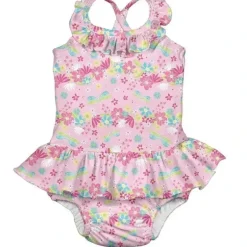 Shop All|Iplay - Swimsuit With Built-In Reusable Absorbent Swim Diaper, Light Pink Dragonfly Floral - cutbabycare.com | baby boutique & care hub