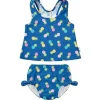 Shop All|Iplay - Two-Piece Bow Tankini With Snap Swim Diaper, Blue Pineapple Stripe - cutbabycare.com | baby boutique & care hub