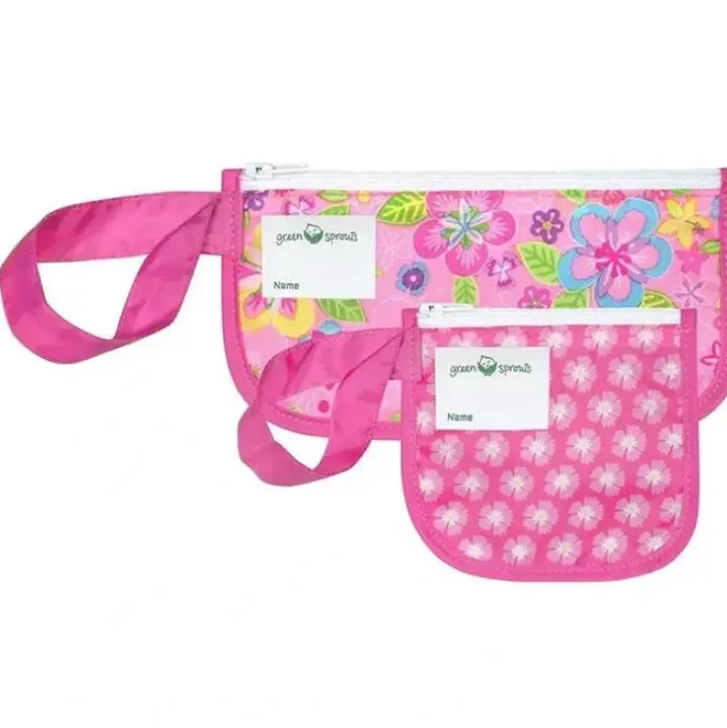 Stroller|Iplay Baby - Reusable Snack Bags 2 Pack, Pink Flower Field, 6M - cutbabycare.com | baby boutique & care hub