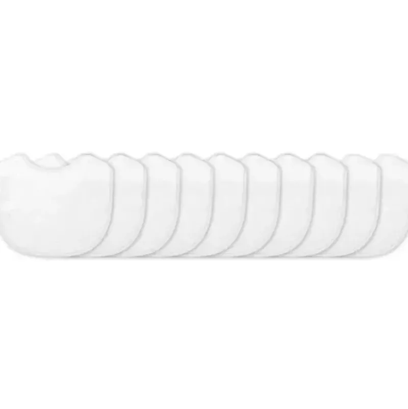 Shop All|I-Play Green Sprouts 10-Pack Stay-Dry Bibs, White - cutbabycare.com | baby boutique & care hub