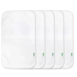 Shop All|I-Play Green Sprouts 5-Pack Stay-Dry Burp Pads, White - cutbabycare.com | baby boutique & care hub
