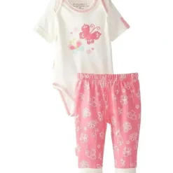 Shop All|It's My Planet Baby-Girls Newborn Cotton Short Sleeve Bodysuit and Play Pant Set, Pink - cutbabycare.com | baby boutique & care hub
