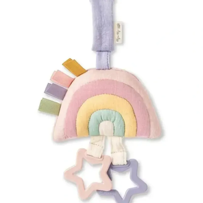 Stroller|Itzy Ritzy - Jingle Pink Rainbow Attachable Travel Toy - cutbabycare.com | baby boutique & care hub