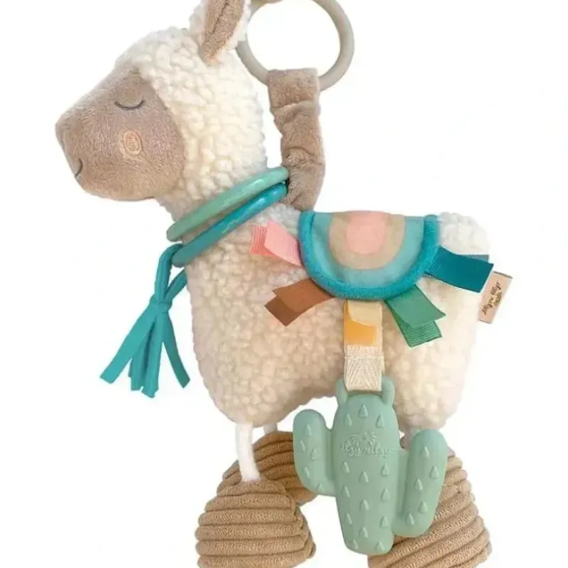 Stroller|Itzy Ritzy - Link & Love Toy for Stroller or Car Seat, Silicone Teether, Llama - cutbabycare.com | baby boutique & care hub