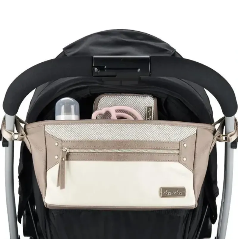 Stroller|Itzy Ritzy - Stroller Caddy Vanilla Latte - cutbabycare.com | baby boutique & care hub