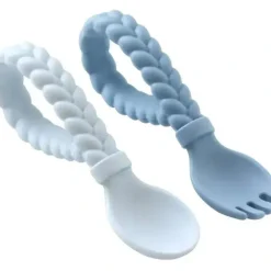 Shop All|Itzy Ritzy - Sweetie Spoons & Fork Set Blue - cutbabycare.com | baby boutique & care hub