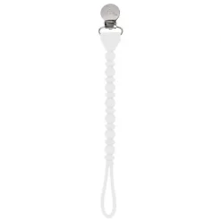 Shop All|Itzy Ritzy - Sweetie Strap Silicone One-Piece Pacifier Clip, White - cutbabycare.com | baby boutique & care hub