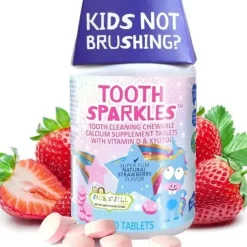 Health Safety|Jack N' Jill - Tooth Sparkles, Tooth Cleaning Calcium Chews with Hydroxyapatite (60 Tablets) - cutbabycare.com | baby boutique & care hub
