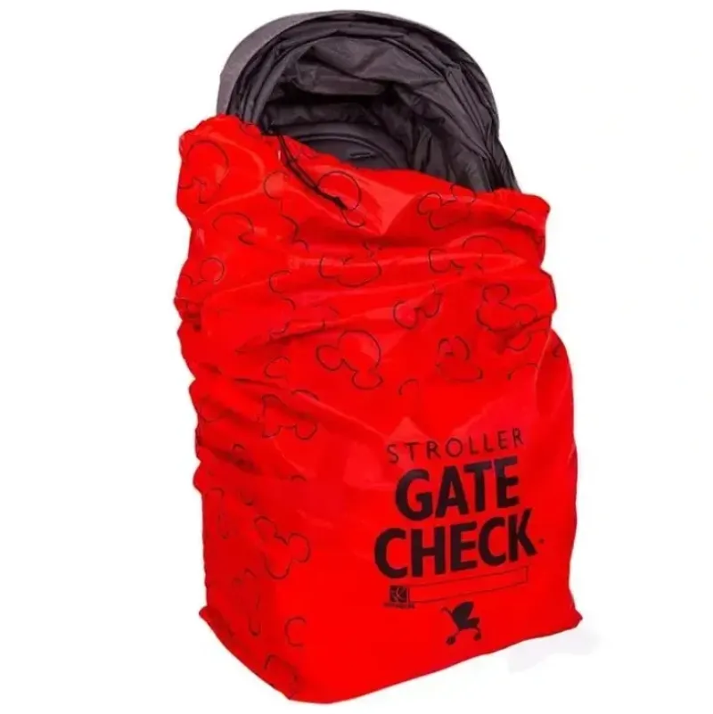 Stroller|J.L. Childress - Gate Check Bag For Single & Double Strollers, Mickey Red - cutbabycare.com | baby boutique & care hub