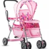 Stroller|Joovy Toy Doll Caboose Tandem Stroller, Pink Dot - cutbabycare.com | baby boutique & care hub