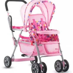 Stroller|Joovy Toy Doll Caboose Tandem Stroller, Pink Dot - cutbabycare.com | baby boutique & care hub