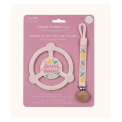 Shop All|Jujube - Silicone Teether Ring With Detachable Clip, Sweet Daisy - cutbabycare.com | baby boutique & care hub