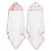 Bath Potty|Just Born - 2Pk Blossom Hooded Towels, Pink - cutbabycare.com | baby boutique & care hub