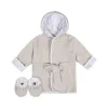 Shop All|Just Born - 2Pk Robe & Bootie Set, Warm Grey - cutbabycare.com | baby boutique & care hub
