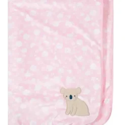 Shop All|Just Born - 1Pk Suedeplush Blanket, Floral Koala - cutbabycare.com | baby boutique & care hub