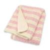 Shop All|Just Born - Stripe Cable Knit Blanket, Soft Pink/White - cutbabycare.com | baby boutique & care hub