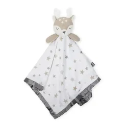 Stroller|Just Born - XL Plush Deer Security Blanket, Grey/White - cutbabycare.com | baby boutique & care hub
