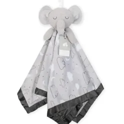 Stroller|Just Born - XL Plush Elephant Security Blanket, Grey - cutbabycare.com | baby boutique & care hub