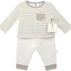 Shop All|Just Born 2-Piece Set Striped Shirt and Pant Set, Neutral. - cutbabycare.com | baby boutique & care hub