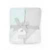 Bath Potty|Just Born Triboro 2pc Sparkle Mint/Grey Baby Hooded Bath Towels For Boys - cutbabycare.com | baby boutique & care hub