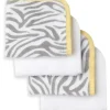 Bath Potty|Just Born Welcome to the Circus 4-Pack Woven Washcloth Set, Neutral - cutbabycare.com | baby boutique & care hub